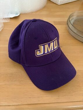 OTTO Purple JMU Logo Baseball Cap with Gold Trim